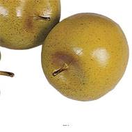 Pomme artificielle moyenne Verte X 3 en Plastique soufflé H 65x75 mm