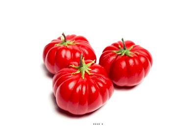 Tomate Cœur de bœuf et feuilles x3 Plastique soufflé D 80x65 mm