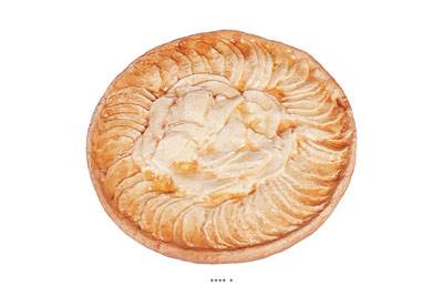 Tarte aux pommes artificielle en Plastique soufflé D 21 cm