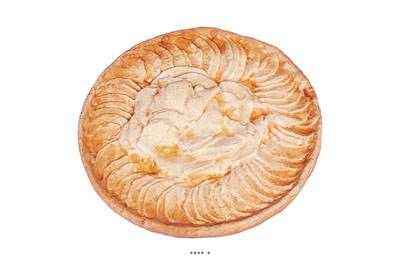 Tarte aux pommes artificielle en Plastique soufflé D 21 cm