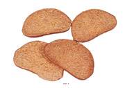 Tranches de pain complet artificiel x4 en Plastique soufflé L 90x40 mm