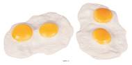 Œufs frits double artificiel X 2 en Plastique soufflé L 150x110 mm