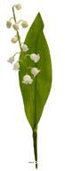 Muguet artificiel 1 brin avec feuillage H 21 cm superbe