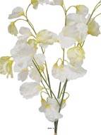 Pois de senteur fleur artificielle en 3 branches H 50 cm Crème