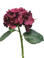 Hortensia artificiel en branche, H 48 cm Rose fushia - BEST