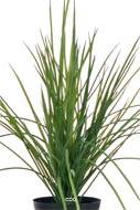 Herbe touffe artificielle en pot H 40 cm D 45 cm dense et aerienne