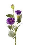 Lisianthus factice en tige H70cm D18cm 3 fleurs haut de gamme Lavande