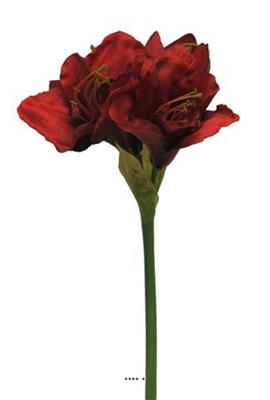 Amaryllis artificiel H 65 cm Superbe Rouge