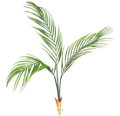 Piquet de 3 feuilles de Palmier Phoenix artificielles H 60 cm D 60 cm