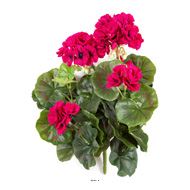 Géranium artificiel en piquet H 30 cm Rose fushia