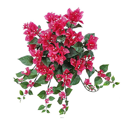 Bougainvillier artificiel retombant en piquet pour exterieur L 50 cm