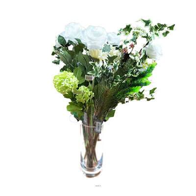 Superbe bouquet de fleurs artificielles création "HIVER" H 60 cm