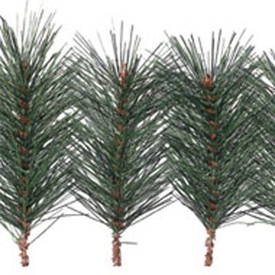 Mini Branches de sapin de noel artificiel X6 H 14 cm D 8 cm aiguilles vertes