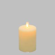 Bougie Cylindrique Cire Ivoire – D 7,5 cm x H 10 cm – finition lisse brillante