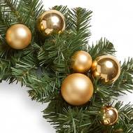 Guirlande de Noël Artificielle Lg 275 cm  Boules Or Pro NF S54-200 - EN71-2 : Décoration Festive Cer