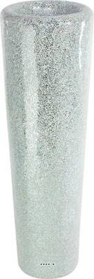 Bac Fibre de verre Miroir Int. Colonne ronde D 39 x H 124 cm Argent