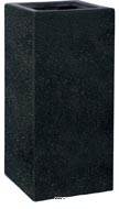 Bac fibres de verre Teras Ext. Carr haut L27x27xH47cm Noir
