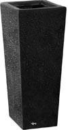 Bac fibres de verre/ composite Ext. carr haut 37cm 37cm H85cm noir