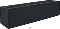 Bac fibres de verre et plastique renforcé long 60 x l 15 cm H 15 cm Ext. jardinière anthracite mat