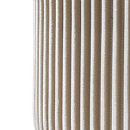 Pot Groove plastique forme eggpot H 21 x D 23cm Blanc