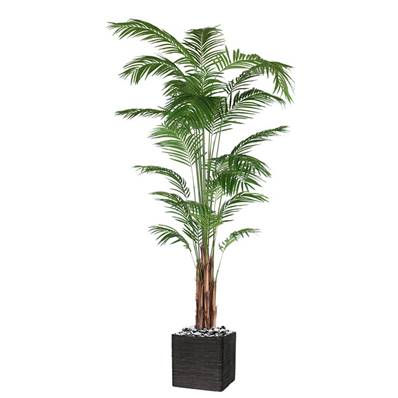 Palmier Areca artificiel H 240 cm sur tronc en pot