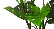 Monstera deliciosa artificiel en pot 3 troncs 14 grandes feuilles H 135 cm Vert
