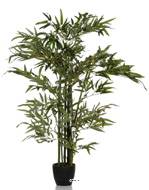 Bambou artificiel 7 cannes vertes 120CM 975 feuilles luxe