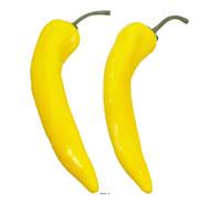 Piment artificiel X2 Jaune légume L 18 cm D 3 cm