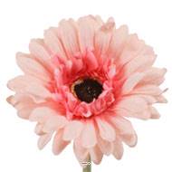 Gerbera artificiel H 55 cm D 10 cm superbe tête tissu Rose