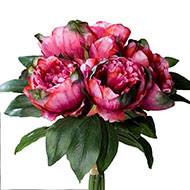 Bouquet de Pivoines artificielles 8 têtes Diametre 35 cm Rose fushia