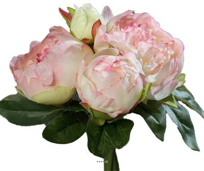 Bouquet de superbes Pivoines Rose artificielles Hauteur 20 cm Top