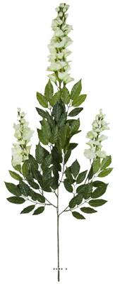 Branche de Glycine artificielle crème H 85 cm 81 feuilles 3 fleurs