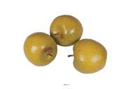 Pomme artificielle moyenne Verte X 3 en Plastique soufflé H 65x75 mm
