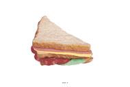 Demi Sandwich club artificiel en Plastique souffl L 145x80 mm