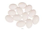 uf de poule blanc artificiel X 12 en Plastique souffl H 65x45 mm