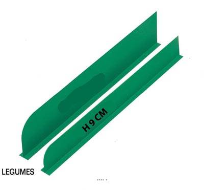 Séparateur altuglass uni très résistant L75cm H9cm Vert pour légumes