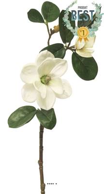 Magnolia du Japon artificiel en tige, H 51 cm Crème - BEST