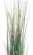 Graminée herbe de roseau artificielle avec 3 chatons en pot H 50 cm