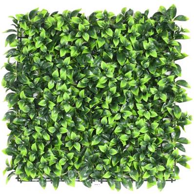 Plaque de feuillage factice vert 50x50cm, H3cm dense anti-UV 2000H