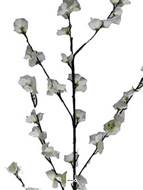 Fleurs de pêcher artificielles longue branche pour déco L 125 cm Blanc 