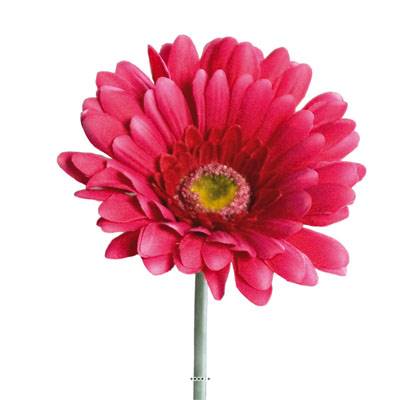 Gerbera artificiel, H 56 cm - D 11 cm superbe Rose fushia