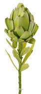 Artichaut artificiel sur tige H 38 cm Fruit D 8 cm en tissu