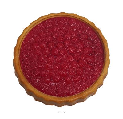 Tarte aux framboises artificielle en Plastique soufflé D21 cm