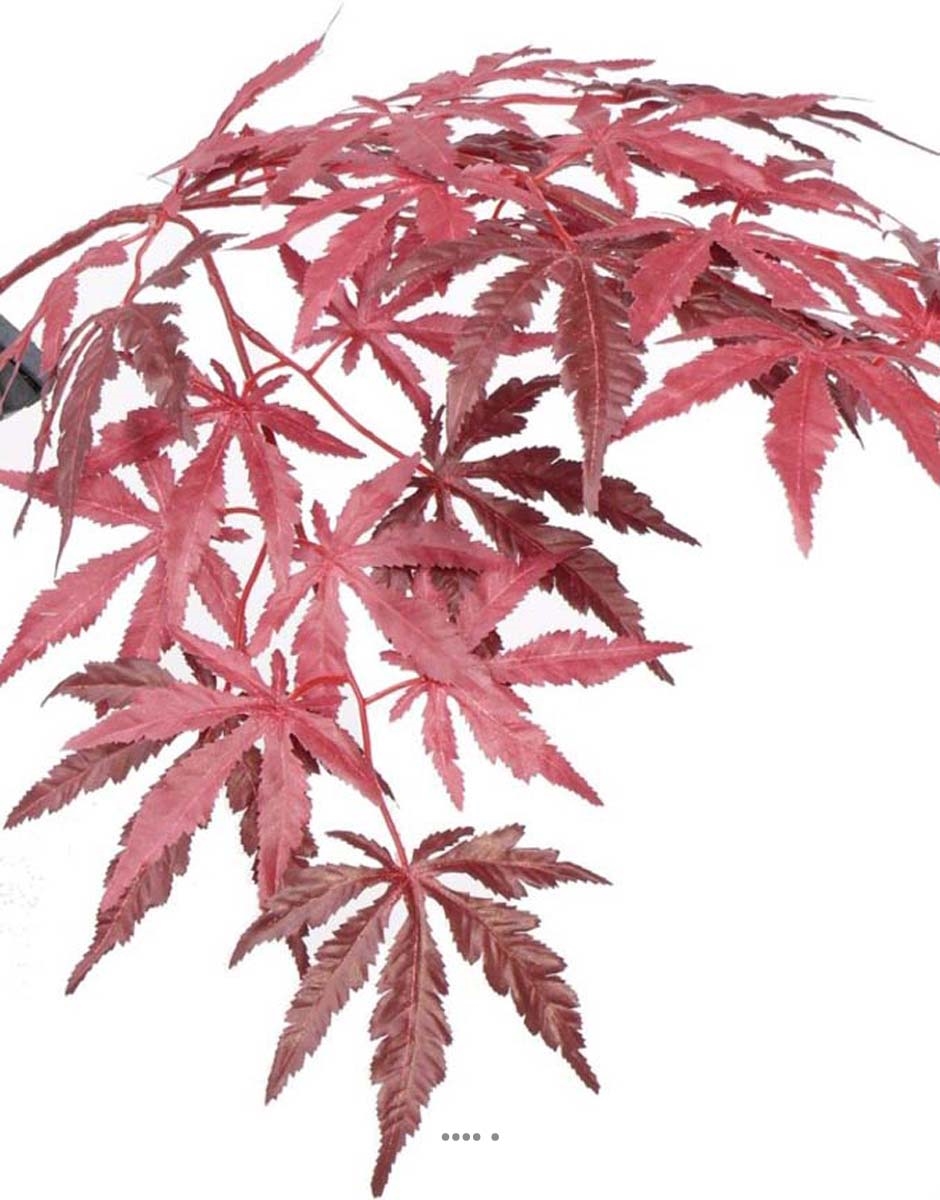 artificielles Branche Acer Erable artificielle 70 cm 36 feuilles Bourgogne FEU RETARDAN du site Artificielles.com