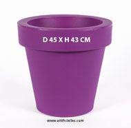 Bac CHLOE Violet D 45 X H 43 CM intrieur / extrieur Rotomoule