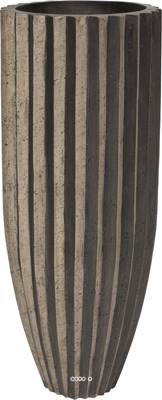 Bac en Polystone Strips Ext. Colonne ronde D 40 x H 100 cm Noir