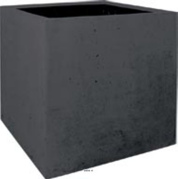 Bac en Polystone Roma Ext. Cube L 60x 60 x H 60 cm Noir