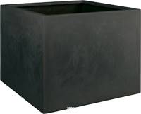 Bac en Polystone Roma Ext. Cube L 86 x 86 x H 67 Noir