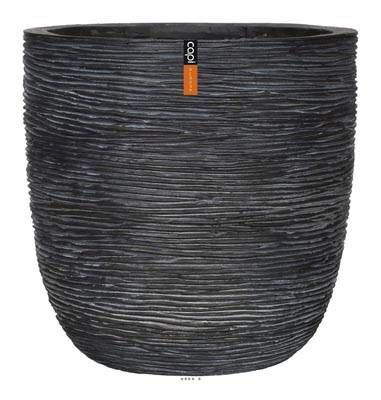 Bac Fibres et magnesium Hilo Ext. EggPot D 54 x H52 cm Noir