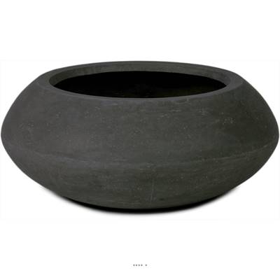 Bac fibres de verre/ composite Ø70cm H30cm Ext. bol gris anthracite
